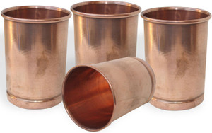 Dakshcraft Copper Glass Drinkware Asian Kitchen Accessory,Set of 4 Glasses Glass Set