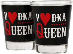 Mad(e) in India Vodaka Queen Shot Glasses Glass Set