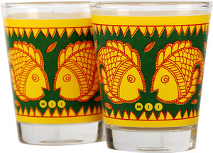 Mad(e) in India Madhubani Shot Glasses Glass Set