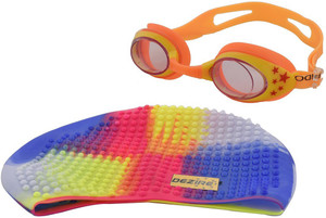 Dezire anti-fogg goggle and cap Swimming Goggles