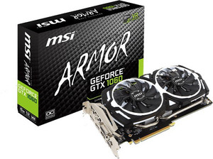MSI NVIDIA Geforce GTX 1060 ARMOR 6G OCV1 6 GB GDDR5 Graphics Card 