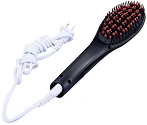 The Fashions Place PURVAE Hair Straightener Brush, Silky Straight Hair Styling Anti Static Ceramic Heating Comb Anti Scald Massage Straightening Irons Digital Fahrenheit Display Detangling Hair Brush Fast Heat Up, Black
