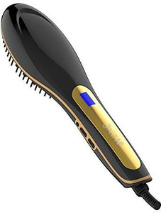 Jxz-H Hair Straightener Jxz-H Black Hair Brushes Electric Straightening Irons Heating Ceramic Detangling Comb LCD Digital Anion Hair Care Brush Anti Static Anti Scald Effective Silky