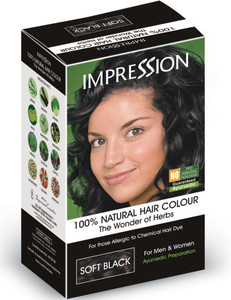 Impression Herbal Colour 100 Natural Hair Color Soft Black Best