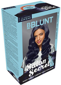 B Blunt Salon Secret High Shine Creme Hair Color Blue Black 2 10 Bblunt Salon Secret High Shine Creme Hair Colorblueberry Blue Black 2 10