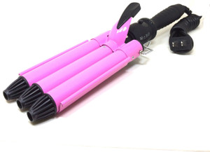Shrih Digital 3 Barrel Triple Iron Deep Waver Hair Curler Pink