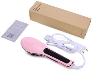 VibeX ® Brush Hair Straightener, Best Anti Scald Anti Static Ceramic Heating Brush, Instant Magic Silky Straight Hair Styling, Ion Hair Care Professional Look™ -Type-103 Hair Straightener