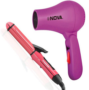Nova Multistlyer NHS 800 + NHD 2850 Freshers Pack Hair Straightener