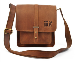 Hide Stitch Messenger Bag