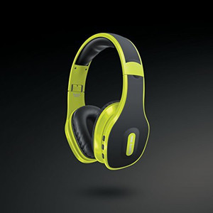 Sharper Image Sbt559Lm Universal Wireless Bluetooth 4.0 Headphones With Mic, Lime Wired bluetooth Headphones