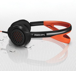Philips Actionfit Shq5200 On-Ear Sports Headband Headphones, Black/ Wired Headphones