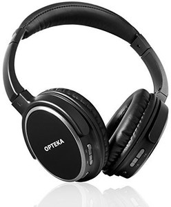 Opteka Btx-5 Wireless Bluetooth 4.0 Headphones With Built-In Mic, 15 Hour Battery & Deluxe Case Wired bluetooth Headphones
