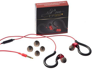 Ialtcom Earphones Sports Stereo Headphones Of Earbuds Type By Gab Gear, Good Bass, With Microphone, Suitable For Workout And Running Headphones