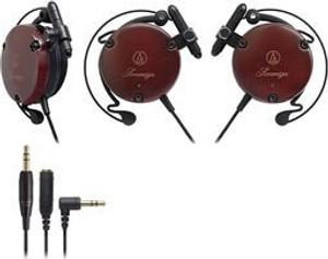 Audio Technica Import Ath-Ew9 Adjustable Wooden Clip-On Earphone Headphones