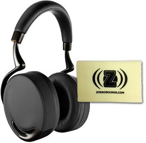 Parrot Pf560103 Touch-Activated Bluetooth Headphones (Black ) Bundle With Custom Designed Zorro Sounds Cleaning Cloth Headphones