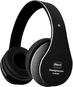 iNext IN 902 HP Black Wired & Wireless bluetooth Headphones