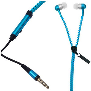 Percias Zipper Earphones Wired Headphones