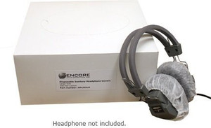 Encore Data Products Disposable Sanitary Headphone Covers Large For Over-Ear Headphones 500 Piece Carton Headphones