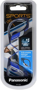 Panasonic Water/Sweat Resistant In Ear Sports Headphone - Blue Headphones