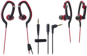 Audio Technica Audio Technica Ath-Ckp200 Rd | Waterproof Sports In-Ear Ear-Hanger Headphones (Japanese Import) Headphones