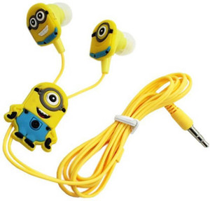 Pinglo Despicable Me Minion E01 Wired bluetooth Headphones (Multicolor, In the Ear) Wired Headset With Mic