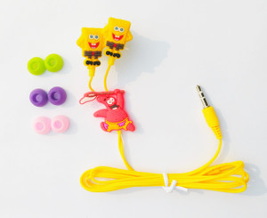Kuhu Creations Sponge Bob Cartoon Cute Earphone Wired Headphones