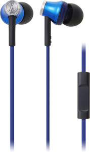 Audio Technica ATH-CK330iS Blue Wired Headphones