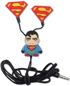 Superman 3D Cartoon In Ear Earphones Wired Headphones