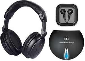 Innovative Technology Ithw-858B Wireless Headphones With Earbuds Wired bluetooth Headphones