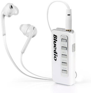 Bluedio Bluedio I5 Bluetooth Stereo Headset for Mobile Phones - Retail Packaging - White Headset with Mic