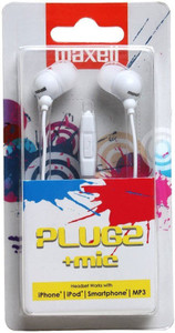 Maxell Plugz Wired Headset With Mic