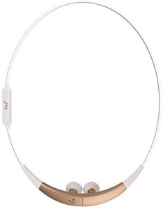 5ive 5ive® S920 Wireless Bluetooth 4.0 Music Stereo Universal Sport Running Headset Headphone Neckband Necklace Style rophone for iPhone Samsung LG Smartphone (White-Gold) Wireless Bluetooth Headset With Mic