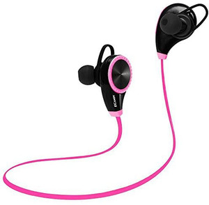 Ecandy Bluetooth Headset Headphones Earphone,Ecandy Wireless Hands-free Headset with Microphone for Apple iPhone iPad iPod Samsung Android Smart Phones And Other Bluetooth Device-Rose Headset with Mic
