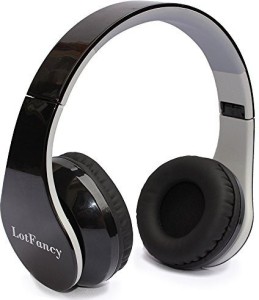 LotFancy LotFancy Bluetooth 4.0 HiFi Headset with Mic Foldable for iPhone Samsung, all Smart Cell Phone Tablet Computer with Bluetooth Headset with Mic