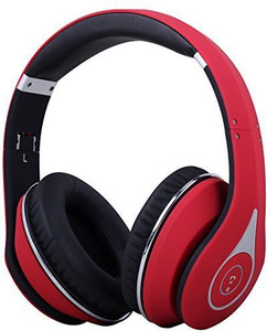 August August EP640 - Bluetooth Wireless Stereo NFC Headphones - Over Ear Cordless Headphones with 3.5mm Wired Audio In, Rechargeable Battery, NFC Tap To Connect and built-in Microphone - Compatible with Cell Phones, iPhone, iPad, L Headset with Mic