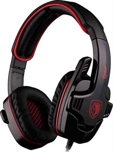 Sades Sades SA708 Gaming Headset rophone (Black/Red) Wired Gaming Headset With Mic