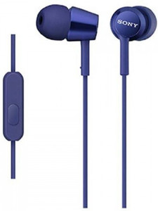 Sony MDR-EX150AP_Dark Blue Wired Bluetooth Headset With Mic