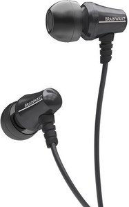 Brainwavz Jive In Ear Earbuds Noise Isolating Earphones with Remote & Mic (Black) Headphones