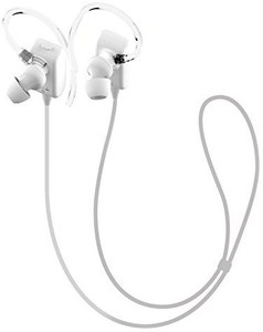 GLCON GLCON GS-06 Mini White Sport Sweatproof Wireless Stereo Bluetooth 4.0 Headset BT Headphones Earphones Earpiece Earbuds with Microphone Mic, A2DP, Noise Cancellation, Music Streaming and Control, Great for Sports, GYM, Running Headset with Mic