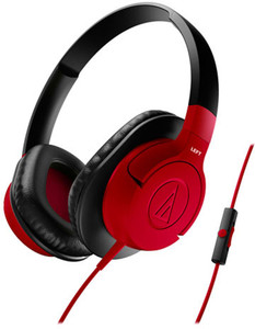 Audio Technica ATH-AX1iS RD Headset with Mic