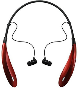 shine future HBS-800S bluetooth 4.0 Ambient Noise Cancelling Wireless Stereo Sport Headset Headphones for iPhone, Nokia, HTC, Samsung, LG, Moto, PC, iPad (Red) Wireless Bluetooth Headset With Mic