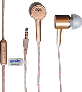 Unix ZINC Metal Series Universal HiFi Stereo HD Mic ultra-Bass In-Ear Beat Headphone Wired Gaming Headset With Mic