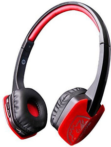 Sades Sades D201 Wireless Bluetooth 4.1 Stereo Earpiece Headset Gaming Headphones rophone on Ear for PC Laptop iPad iPhone Samsung and Other Smart Phones(Black Red) Wireless Bluetooth Headset With Mic