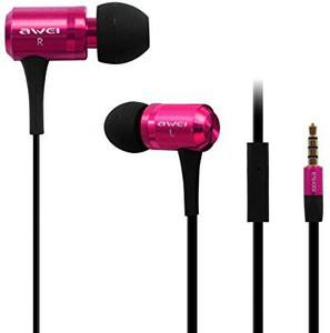 Granvela Enhanced Bass Hi Fi Earphones, Granvela Es-100i Noise Isolating Stereo In-ear Headphones with Microphone, 3.5 Mm Jack for Iphone,ipad,android Phones,and More Phones and Tablets.- Pink Headset with Mic