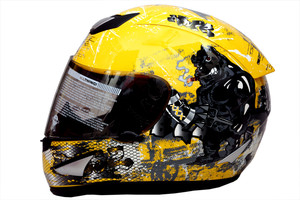 Yellow motorbike helmet 2025