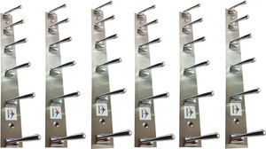 DOCOSS Pack of 6-DELUXE 6 Pin Cloth Hooks 6 - Pronged Hook Rail