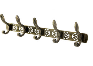 Dolphy Towel Clothes Wall Hanger 5 - Pronged Hook Rail