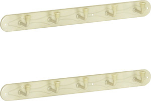 Doyours 2 Set of Ivory 5 Pin Hook Rail 5 - Pronged Hook Rail