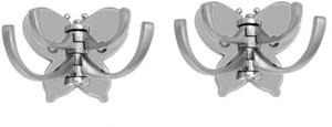 Sunrise Butterfly Swivel 2 Pieces 4 - Pronged Hook