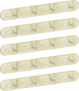Doyours 5 Set of Ivory 4 Pin Hook Rail 4 - Pronged Hook Rail